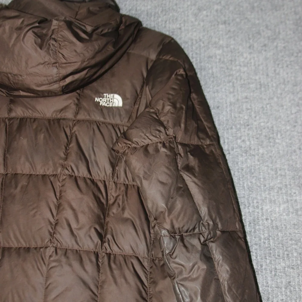 The North Face Metropolis Down Parka Womens M Brown Puffer Coat Hooded